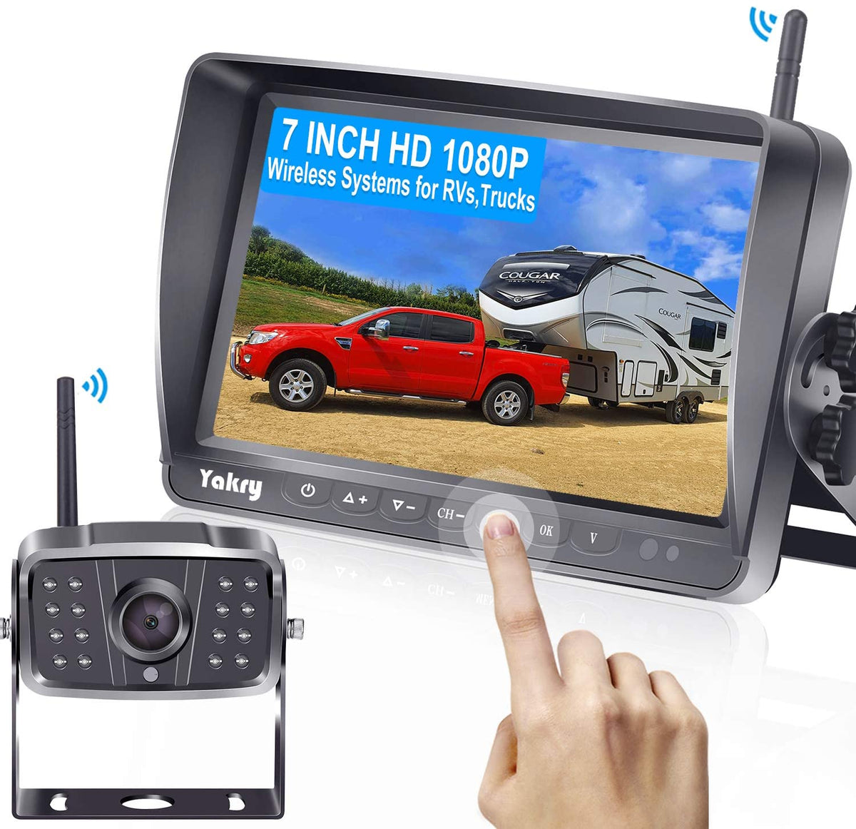 Wireless Backup Camera System with 7 in. Dual Screen Display RVS-2CAM - The  Home Depot