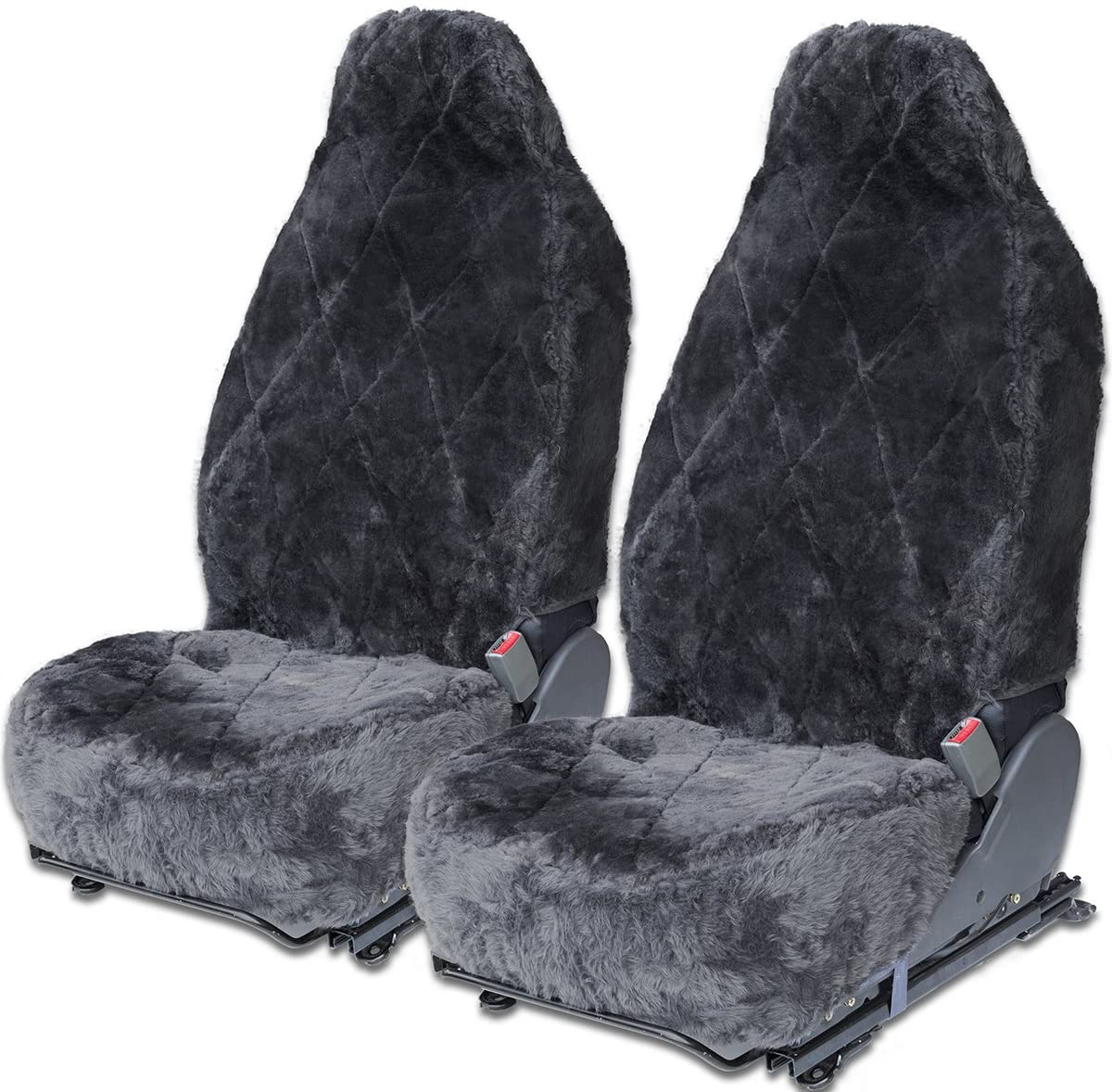 OxGord Sheepskin Seat Covers Pack of 2 Wool Sheep Skin Shearling Car YAOTENG INTERNATIONAL