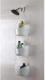 Umbra 022360-670 Bask, White Hanging Shower Caddy, Bathroom Storage and Organizer for Shampoo, Conditioner, Bath Supplies and Accessories, 11-1/4" x 5-1/4" x 36-1/2" h