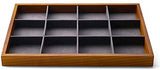 Oirlv Wood Flat Jewelry Tray Stackable Jewelry Drawer Organizer Showcase Jewelry Holder (Creamy-White Flat Tray)