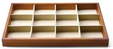 Oirlv Wood Flat Jewelry Tray Stackable Jewelry Drawer Organizer Showcase Jewelry Holder (Creamy-White Flat Tray)