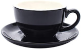 Coffeezone Latte Art Cup and Saucer, Latte & Cappuccino Mate for Coffee Shop and Barista (Glossy Pink, 10.5 oz)