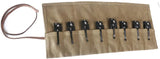 Knife Roll Bag,Waxed Canvas Small Knife Roll Up Pouch,Folding Knife Storage Case,Pocket Knife Cover,Tactical Knife Protectors Sheath, Multi-Purpose Knife Roll With 8 Slots For Display, Camping,Hiking