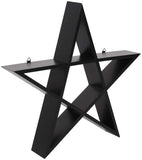 MaxCo Gothic Decor, Pentagram Shelf, Goth Decor - Wiccan Decor, Witch Decor, Pagan Room Decor. This Goth Decor Star Shelf is a Great Horror or Halloween Room Decor. 14 in x 3 in deep