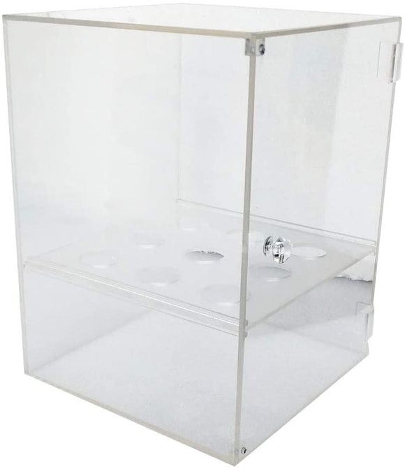 TECHTONGDA 9 Holes Ice Cream Cone Holder Clear Acrylic Display Cabinet