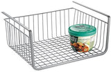 iDesign York Metal Free Standing Expandable Shelf for Storage in Kitchen, Pantry, Cabinet, Bathroom, Office, Craft Room, 12.75"-22.75" x 9.75" x 5.75" - Silver