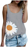 Women Tank Tops, Womens Sunflower Cute Printed Vest Tshirt Sleeveless Workout Blouse Casual Summer Tank Top Tunic Tee