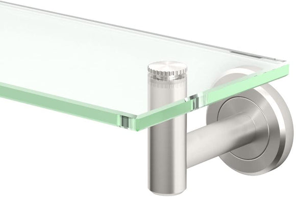 Gatco 4296 Latitude II 20-Inch Glass Shelf, Satin Nickel