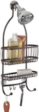 iDesign 61971 York Lyra Hanging Shower Organizer - 10" x 4" x 22", Bronze