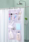 MISSLO Hanging Mesh Pockets Hold 340oz/1000ml Shampoo Shower Organizer with Over the Door Hooks