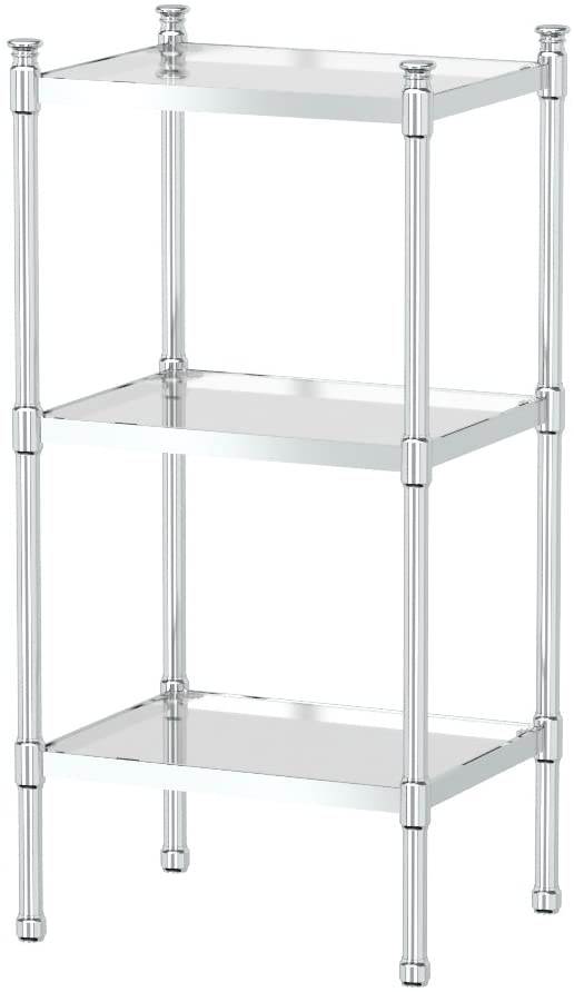 Gatco 1351 3-Tier Rectangle Taboret in Chrome