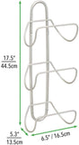 mDesign Modern Decorative Metal 3-Level Wall Mount Towel Rack Holder and Organizer for Storage of Bathroom Towels, Washcloths, Hand Towels - Satin