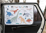 Magnetic Car Sun Shade Curtain for Side Window Baby Kids Children Sunshade Protector Protects from Sun Glare Heat Blocks UV Rays Glare Car Interior Sun Blocker Blind (Dinosaur)