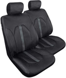 GIANT PANDA Seat Covers for Trucks Chevy Silverado,Dodge Ram,Ford F-Series. High Back Front Seat Cover for Pickup and Trucks with Built in Seat Belts,Black and Grey