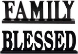 E-view Wooden Family Sign for Home Decor - Decorative Letters Tabletop Word Plaque Home Décor Accents Love