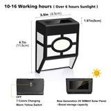 2 Pcs Solar-Powered Wall Deck Lights