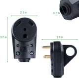 Livtor 30 Amp RV Plug RV Receptacle Camper Plug Replacement Male and Female Plug Set with an Easier Grip (55245)