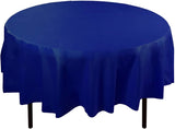 12-Pack Premium Plastic Tablecloth 84in. Round Table Cover - Lavender