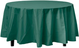 Exquisite 12-Pack Premium Plastic 84-Inch Round Tablecloth - Dark Blue