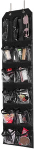 Crystal Clear Over The Door Organizer with Eyeglass Slots for Cosmetics,Toys and Sundries Storage