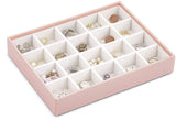 Vlando Jewelry Tray Jewelry Organizer for Drawer Jewelry Organizer Tray Jewelry Drawer Organizer Stackable Jewelry Organizer Trays Drawer Jewelry Organizer-White