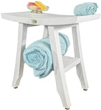 CoastalVogue Satori Shower Stool, 18", Driftwood