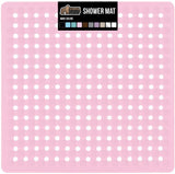 Gorilla Grip Patented Shower Stall Mat, 21x21 Bath Tub Mats, Washable, Square Bathroom Mats for Showers with Drain Holes, Suction Cups, White