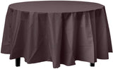 12-Pack Premium Plastic Tablecloth 84in. Round Table Cover - Lavender