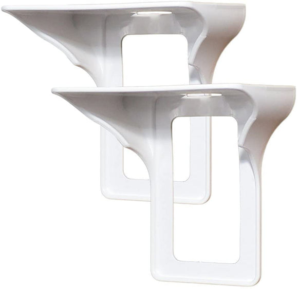 Storage Theory | Power Perch | Ultimate Outlet Shelf | Easy Installation, No Additional Hardware Required | Holds Up to 10 lbs | White Color | 2 Pack