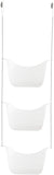 Umbra 022360-670 Bask, White Hanging Shower Caddy, Bathroom Storage and Organizer for Shampoo, Conditioner, Bath Supplies and Accessories, 11-1/4" x 5-1/4" x 36-1/2" h