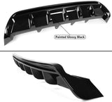 NO7RUBAN Rear Lip Bumper Valance Diffuser Fits 2018-2020 Camry SE XSE GT Shark Fin Glossy Black Splitter Spoiler