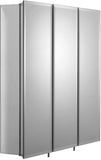 Croydex Grove Triple Door Tri-View Aluminium Cabinet with Hang N Lock Fitting System, 61 x 66 cm