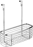 iDesign Axis Metal Over the Cabinet Storage Organizer, Waste Basket, for Aluminum Foil, Sandwich Bags, Cleaning Supplies, Garbage Bags, Bath Supplies, 5" x 11" x 9.75", Chrome