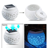 Solar-Powered LED Ceramic Night Lights