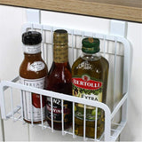 Carbon Steel Door Hanging Storage Basket Bathroom Kitchen Organizer Holder Door Behind Hanging Shelf Storage Mesh Basket Multifunction Shelf Storage Rack Closet Cabinet Storage Organizer Holders