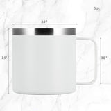 COKTIK 14 oz Mug, Stainless Steel, Vacuum Insulated Coffee Cup With Lid