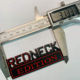 OEM Redneck Edition Emblem Badge 3D Logo Big Size Decal Replacement for F150 F250 F350 Silverado 1500 Black Red (Black-White)