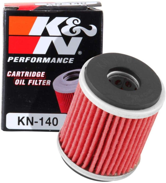 K&N Motorcycle Oil Filter: High Performance, Premium, Designed to be used with Synthetic or Conventional Oils: Fits Select Yamaha Motorcycles, KN-140