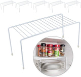 Evelots Kitchen Cabinet/Counter Shelf-Organizer-Double Space-Sturdy Metal-Set/4