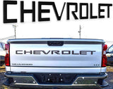 Tailgate Insert Letters Compatible for 2019-2021 Chevrolet Slverado - 3M Adhesive and 3D Raised Tailgate Letters