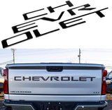 Tailgate Insert Letters Compatible for 2019-2021 Chevrolet Slverado - 3M Adhesive and 3D Raised Tailgate Letters