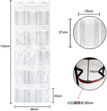 Over The Door Hanging Organizer - 15 Crystal-Clear Pockets and 3 Metal Hooks - Pantry Organizer and Kitchen Storage Unit