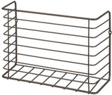 mDesign Farmhouse Metal Wire Wall & Cabinet Door Mount Kitchen Storage Organizer Basket Rack - Mount to Walls and Cabinet Doors in Kitchen, Pantry, and Under Sink - Bronze