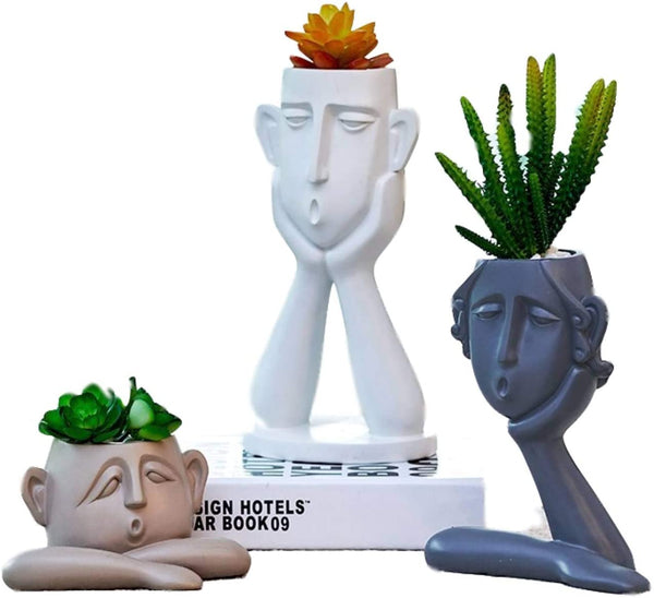 GAOBEI Succulent Pots Statue Decor Crafted Figurines for Home