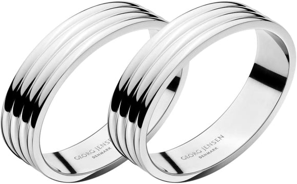 Georg Jensen Bernadotte Stainless Steel Napkin Ring, Set of 2, 1.57 Inch