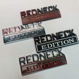 OEM Redneck Edition Emblem Badge 3D Logo Big Size Decal Replacement for F150 F250 F350 Silverado 1500 Black Red (Black-White)