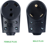 Livtor 30 Amp RV Plug RV Receptacle Camper Plug Replacement Male and Female Plug Set with an Easier Grip (55245)