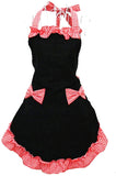 Hyzrz Cute Retro Lovely Vintage Ladies Kitchen Flirty Vintage Aprons for Women Girls with Pockets for Mothers Day Gift