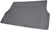 Motor Trend FlexTough Performance All Weather Rubber Car Floor Mats with Cargo Liner – Full Set Front & Rear Odorless Floor Mats for Cars Truck SUV, BPA-Free Automotive Floor Mats (Gray)