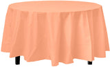 Exquisite 12-Pack Premium Plastic 84-Inch Round Tablecloth - Dark Blue